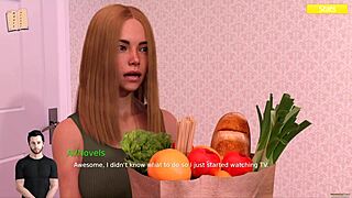 curvy babe in erotic 3d outfit shows huge boobs