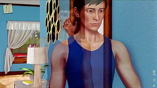 In the inn, a mature woman in cute outfit encounters huge monster cock for sexy adventure