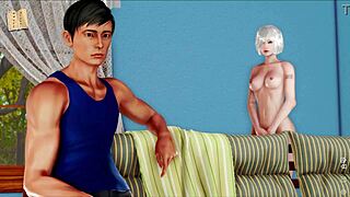 In the inn, a mature woman in cute outfit encounters huge monster cock for sexy adventure