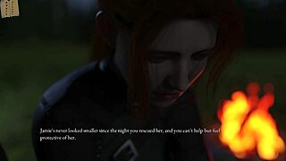 in this 3d tale, a mature woman with huge curvy tits and cute outfit faces the price of power