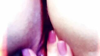 in this solo exhibitionist video, the mature european woman polishes her huge pussy lips close up