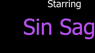 Domina sinn sage gets ready to drill ariella's pussy hard with huge strap-on dildo in yoga boots