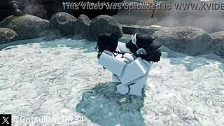 having wet intimate moments with personal companion in relaxed setting