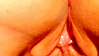 Mature blonde flashes huge wet shaved pussy lips in public