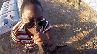 Cali Head Queen Sloppily Sucks Big Black Cocks In Outdoor Compilation?