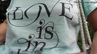 i’m a hairy mature flashing in my sheer dress outdoors