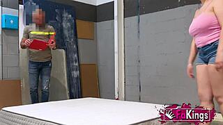 busty spanish teen alma lopez lures the worker fixing her room with her curves