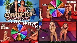 hey, spin the wheel of desire in this visual novel for a unique group sex experience