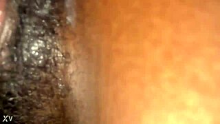 Ebony Teen Receives Unaware Creampie