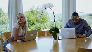 College Cutie Lily Larimar Entices BBC Coach with Blowjob, Cunilingus, and Tight Pussy Fucking