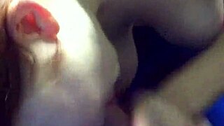 Amateur Redhead Enthusiastically Sucks Cock In POV Handjob