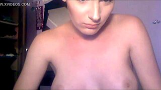 Stunning shemale with short hair performs on webcam, showcasing her transsexual allure and ladyboy charm