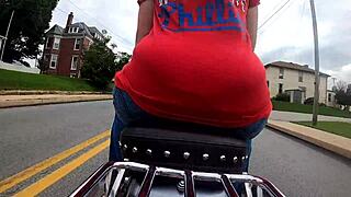 motorcycle gopro captures big ass on wild ride in pt 1