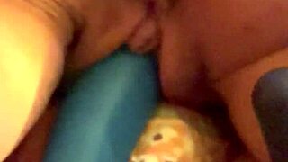 Pussy spread wide open and fucked hard to reach orgasm