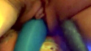 Pussy spread wide open and fucked hard to reach orgasm