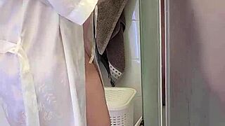 stepmom helps son masturbate