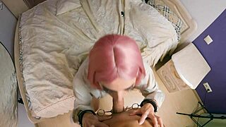 HANDCUFFS BLOWJOB AND DOGGY STYLE POV BENT OVER