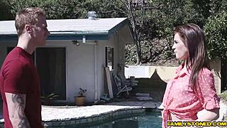 Yo, see Emma Stone gagging on Richie’s huge cock like crazy