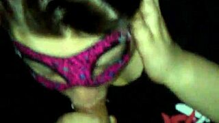 girlfriend pleasures boyfriend with blowjob