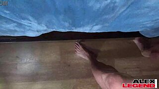 Oh wow, Kay Lovely gags on huge monster cock during trick or treat handjob and deepthroat