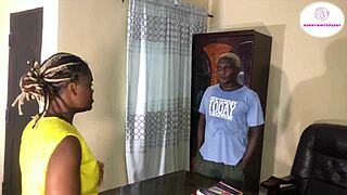 Horny Student Chases Black Teacher for Missionary Sex and Creampie