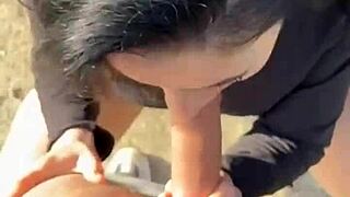 HE PUTS ALL THE CUM ON HER FACE AFTER HE FUCKS HER IN HER ROUND ASS