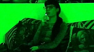 Beth Kinky - Sexy Goth Domina Smoking In Green Light Pt1 Hd