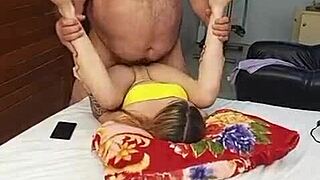 i'm so horny after the party, gotta give it to this muscular old guy tonight