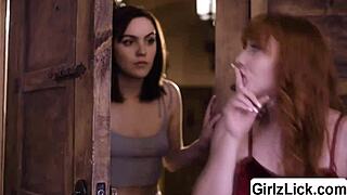 Lesbian Teen Threesome with MILF Stepmom Kissing and Cunilingus