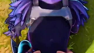 Xraven69x Fortnite большая жопа получает жесткий анал