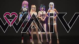 Hentai Vtuber Elfie Love Controlling Toys On 3D Vrchat Stream