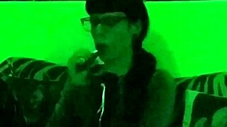 Beth Kinky - Sexy Goth Domina Smoking In Green Light Pt1 Hd