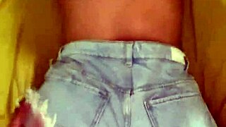 Amateur Girl's Big Ass Fucked Doggystyle Anal Without Removing Shorts