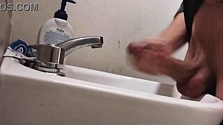 I Rest My Balls on the Sink, Prepping My Huge Cock for a Massive Cumshot.