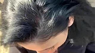 HE PUTS ALL THE CUM ON HER FACE AFTER HE FUCKS HER IN HER ROUND ASS