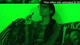 Beth Kinky - Sexy Goth Domina Smoking In Green Light Pt1 Hd