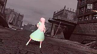 Megurine Luka bound nude in cybernetics project diva mod.