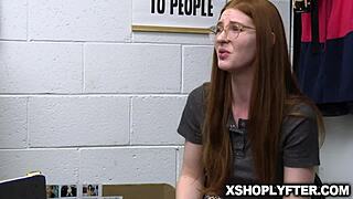 redhead girl jane rogers flirts with security guard billy boston