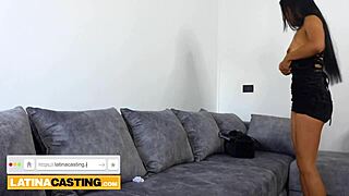 Hot teen latina nails the blowjob after interview