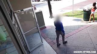 redhead girl jane rogers flirts with security guard billy boston