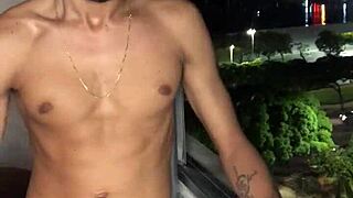 i watch garoto safado batendo punheta na janela do predio with tattoo.