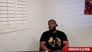 Blonde leya falcon massages mocha's big cock with her ass using a dildo