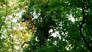 housewife slave bent over in forest for maledom session