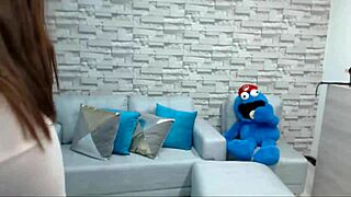 The sexy maid with big natural tits entertains amateurs on webcam