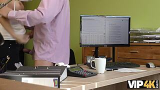 Dulce Nena Blowjob to Loan Agent