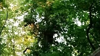 housewife slave bent over in forest for maledom session