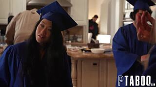 Alona joins stepdad Scotty and Lily in grad threesome