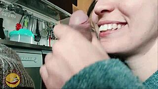 valentines breakfast turns into real life cumshot swallow