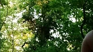 housewife slave bent over in forest for maledom session