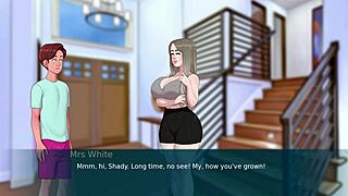 Sexnote parody features mother in law and big tits in anime style